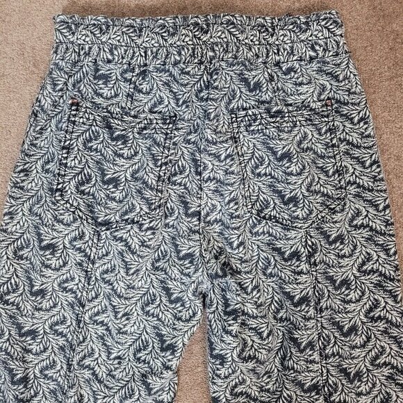 ANTHROPOLOGIE Rhys Utility Abstract Printed Joggers Linen Blend Gray White - Picture 11 of 11